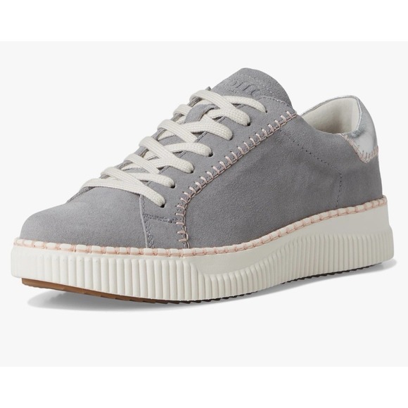 Sofft Shoes - Sofft Sneaker‎ Womens 6 EU 37 Frazier Chambray Silver Gray Suede New